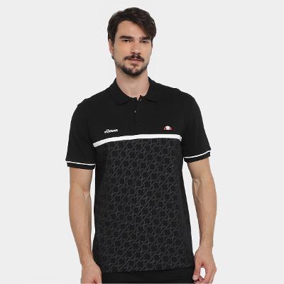 Camisa Polo Ellesse Recorte Full Print Masculina