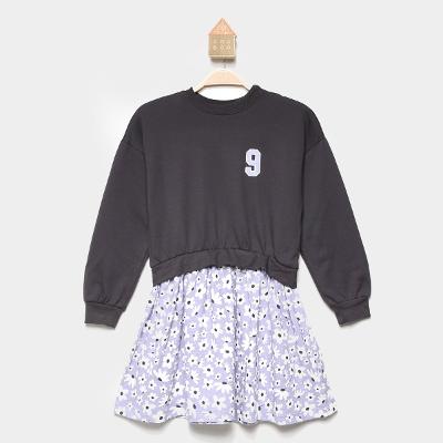 Vestido Infantil Manga Longa Hering Lovely Menina