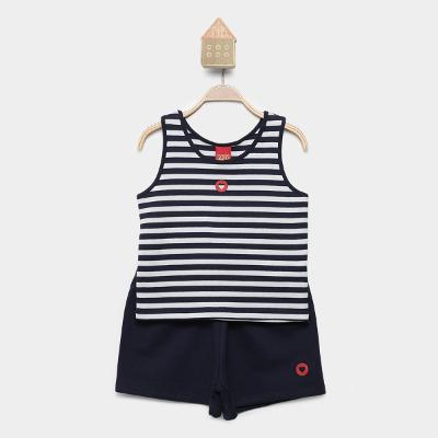 Conjunto Curto Infantil Kyly Estampado Menina