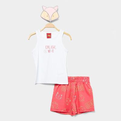 Conjunto Infantil Curto Kyly Cat Love Menina