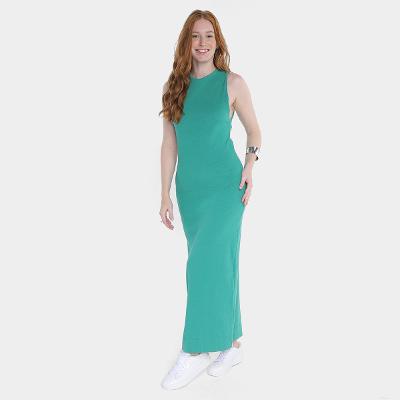 Vestido Longo Farm Decote Costas Feminino