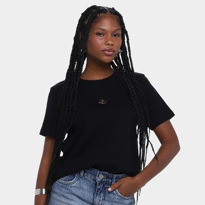 Camiseta Colcci Baby Look Logo Feminina