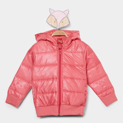 Jaqueta Puffer Infantil Kyly Capuz Menina