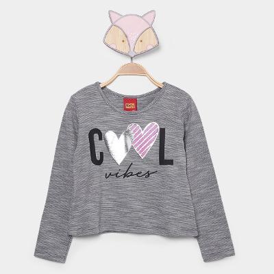 Blusa Infantil Kyly Cropped Menina