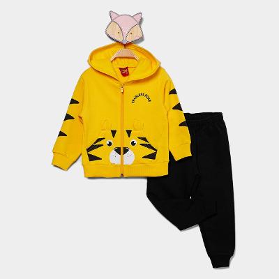 Conjunto Longo Moletom Infantil Kyly Capuz Menino