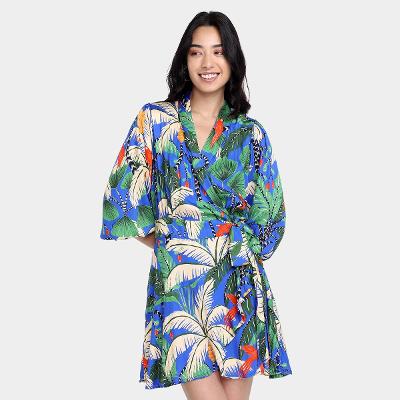Vestido Farm Curto Ilha da Noite Feminino