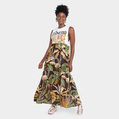 Vestido Farm Cropped Farm Rio Feira Feminino