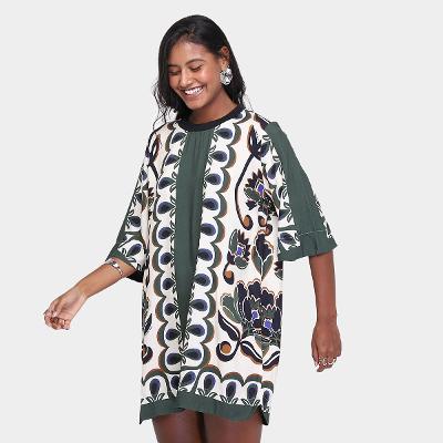 Vestido Farm T-Shirt Floral Arabesque Feminino
