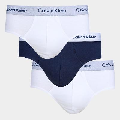 Kit Cueca Calvin Klein Slip Brief -  3 Peças