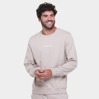 Blusa Calvin Klein Duedine Soft Lounge Manga Longa Masculina