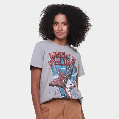 Camiseta Colcci Estampada Feminina