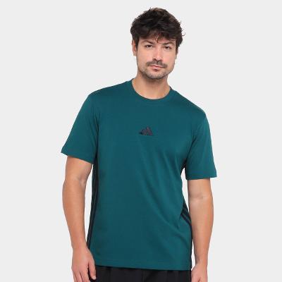 Camiseta Adidas 3 Listras Stretch Masculina